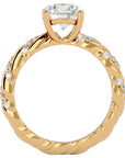 Inel de Logodnă din Aur 14k cu Moissanite Tăietură Rotund Brilliant de 1.78 ct din 14k Aur Galben - Castelo.ro
