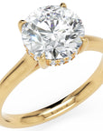 Inel de Logodnă Eaton din Aur 14k cu Diamant Natural Round de 2 ct din 14k Aur Galben - Castelo.ro