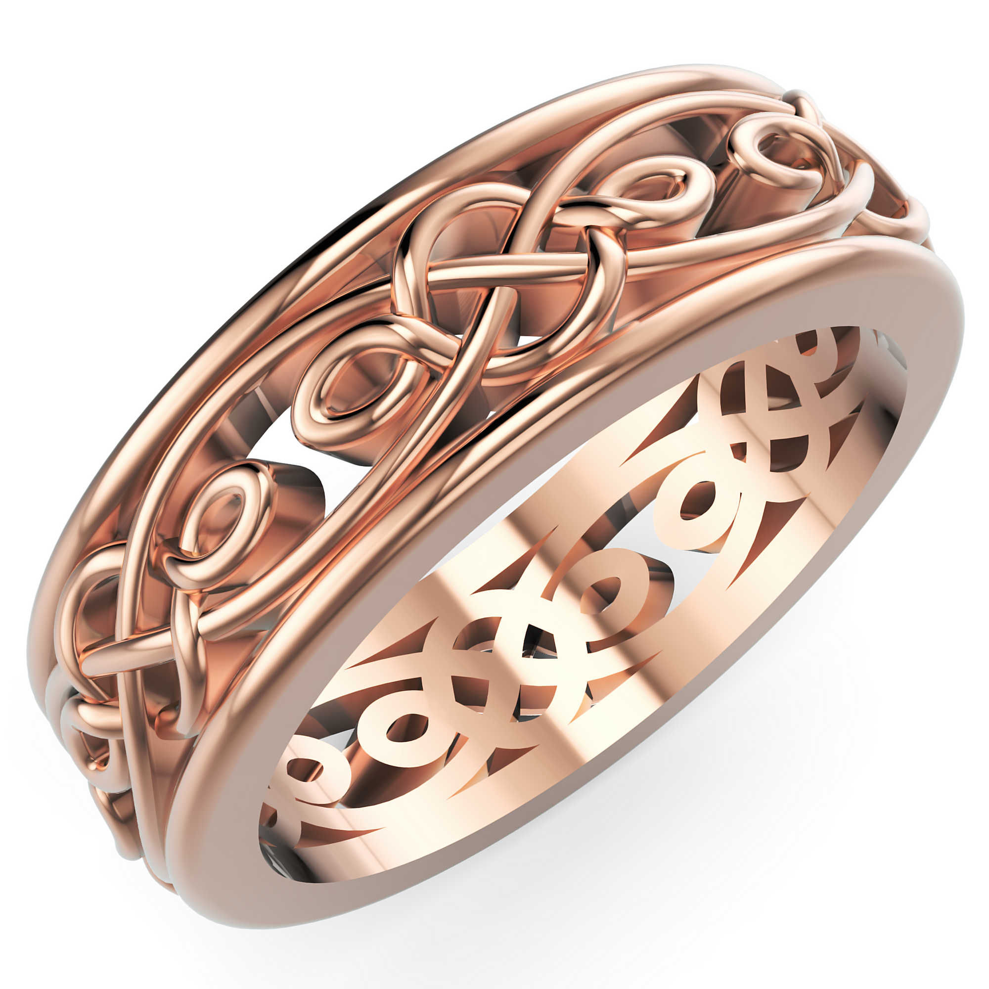 Verighetă Castelo Timeless Knot pentru Bărbați din 18k Aur Roz - Castelo.ro