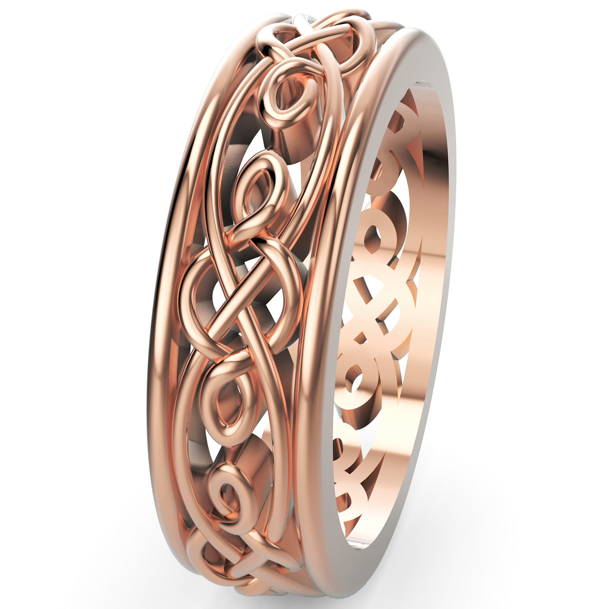 Verighetă Castelo din Aur 14k Timeless Knot pentru Bărbați din 14k Aur Roz - Castelo.ro