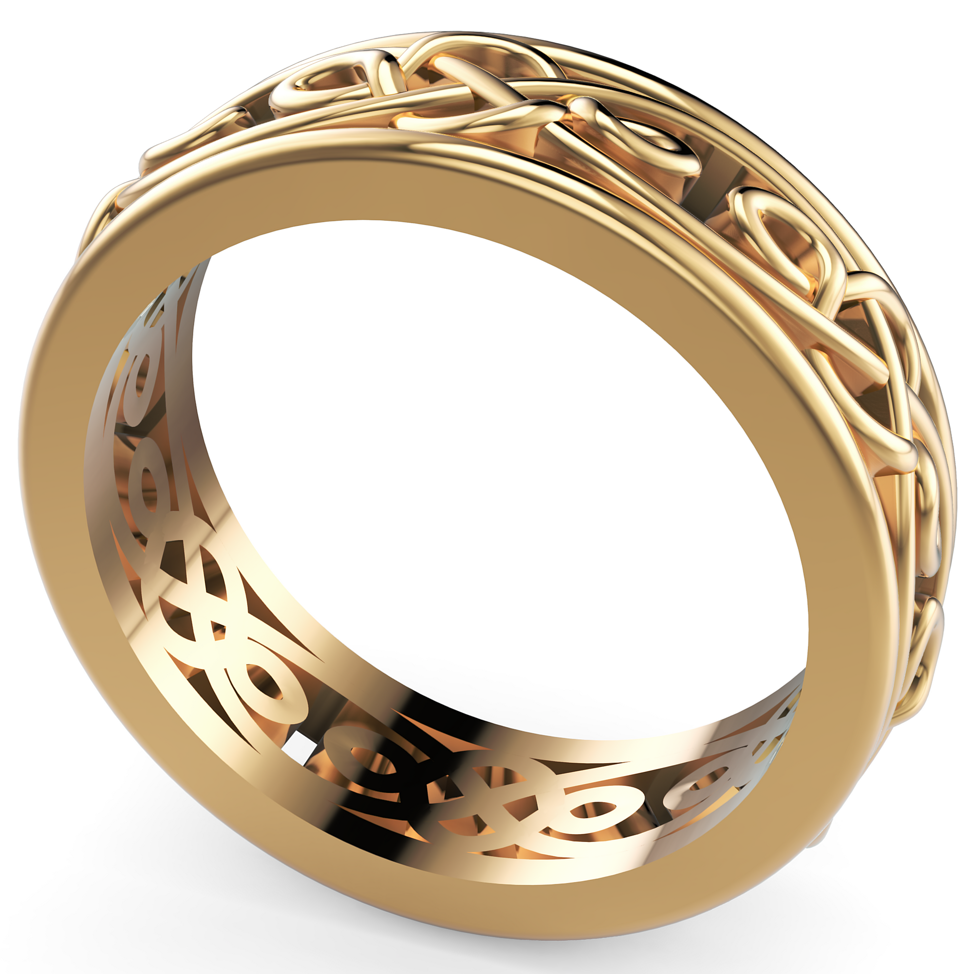 Verighetă Castelo din Aur 14k Timeless Knot pentru Bărbați din 14k Aur Galben - Castelo.ro