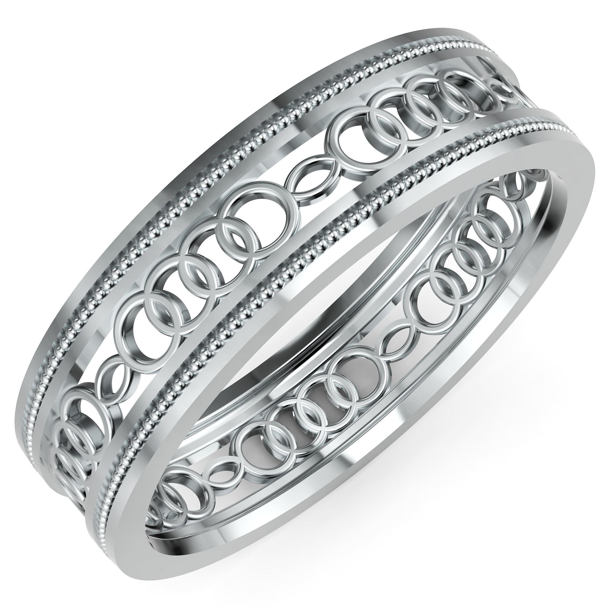 Verighetă Castelo din Aur 14k Solace pentru Femei din 14k Aur Alb - Castelo.ro