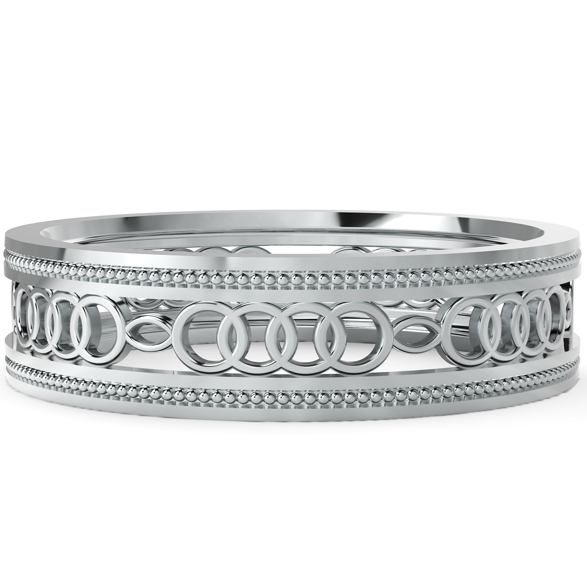 Verighetă Castelo din Aur 14k Solace pentru Femei din 14k Aur Alb - Castelo.ro