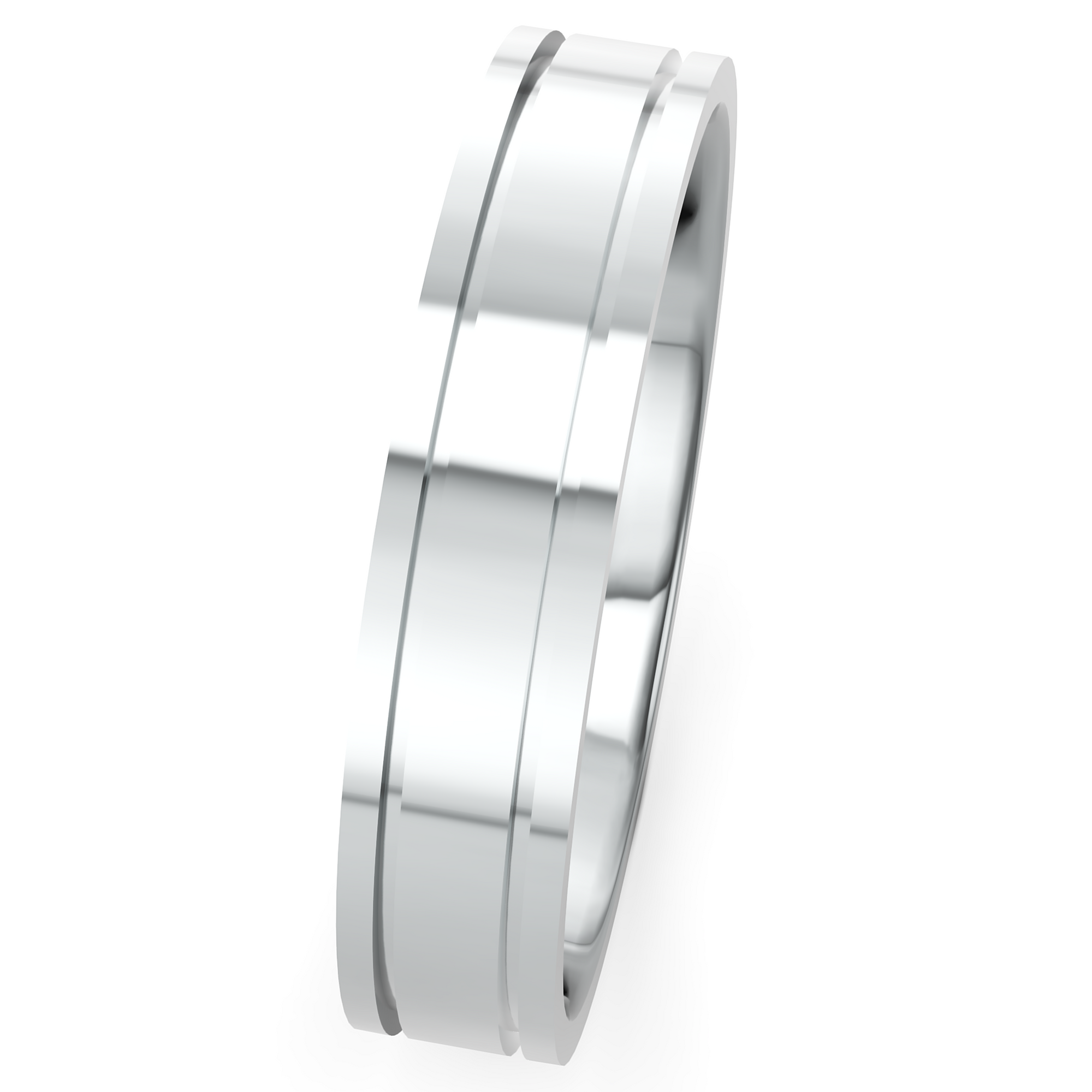 Verighetă Castelo din Aur 14k Duo Eternal pentru Bărbați din 14k Aur Alb - Castelo.ro