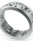 Verighetă Castelo din Aur 14k Timeless Knot pentru Bărbați din 14k Aur Alb - Castelo.ro