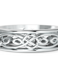 Verighetă Castelo din Aur 14k Timeless Knot pentru Bărbați din 14k Aur Alb - Castelo.ro