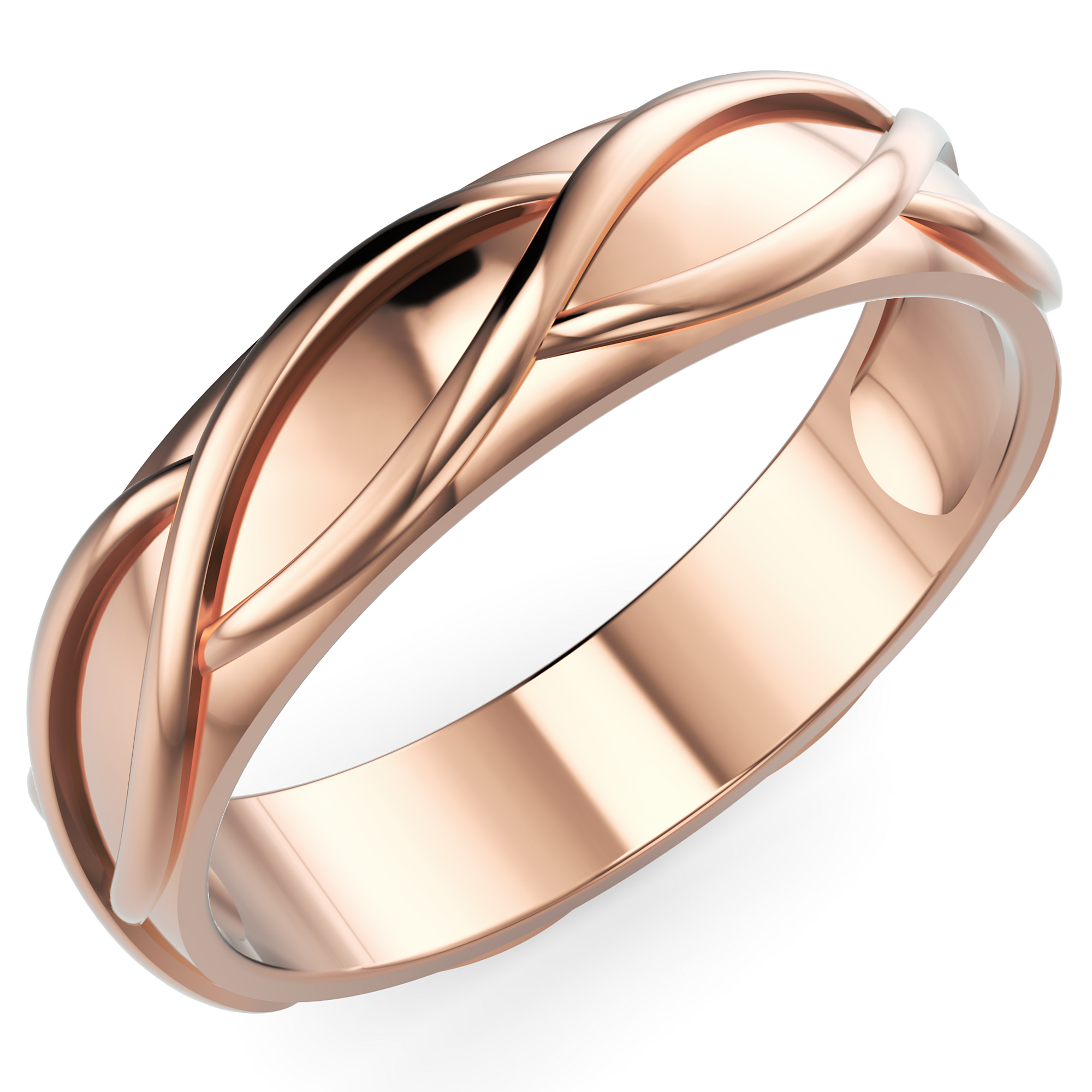 Verighetă Castelo din Aur 14k Spiral pentru Femei din 14k Aur Roz - Castelo.ro