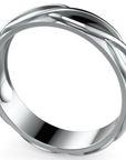 Verighetă Castelo din Aur 14k Spiral pentru Bărbați din 14k Aur Alb - Castelo.ro