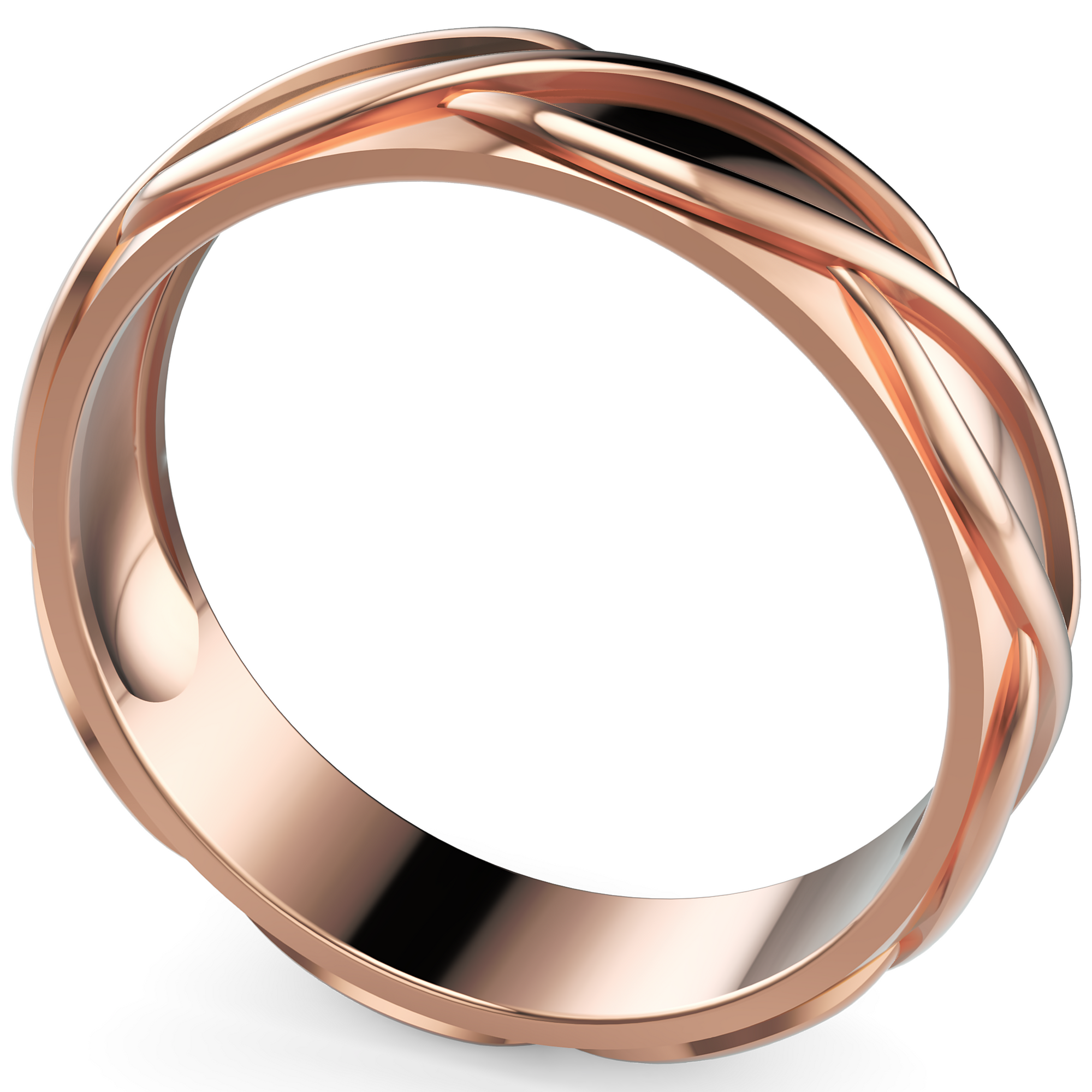 Verighetă Castelo din Aur 14k Spiral pentru Bărbați din 14k Aur Roz - Castelo.ro