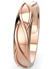 Verighetă Castelo din Aur 14k Spiral pentru Bărbați din 14k Aur Roz - Castelo.ro