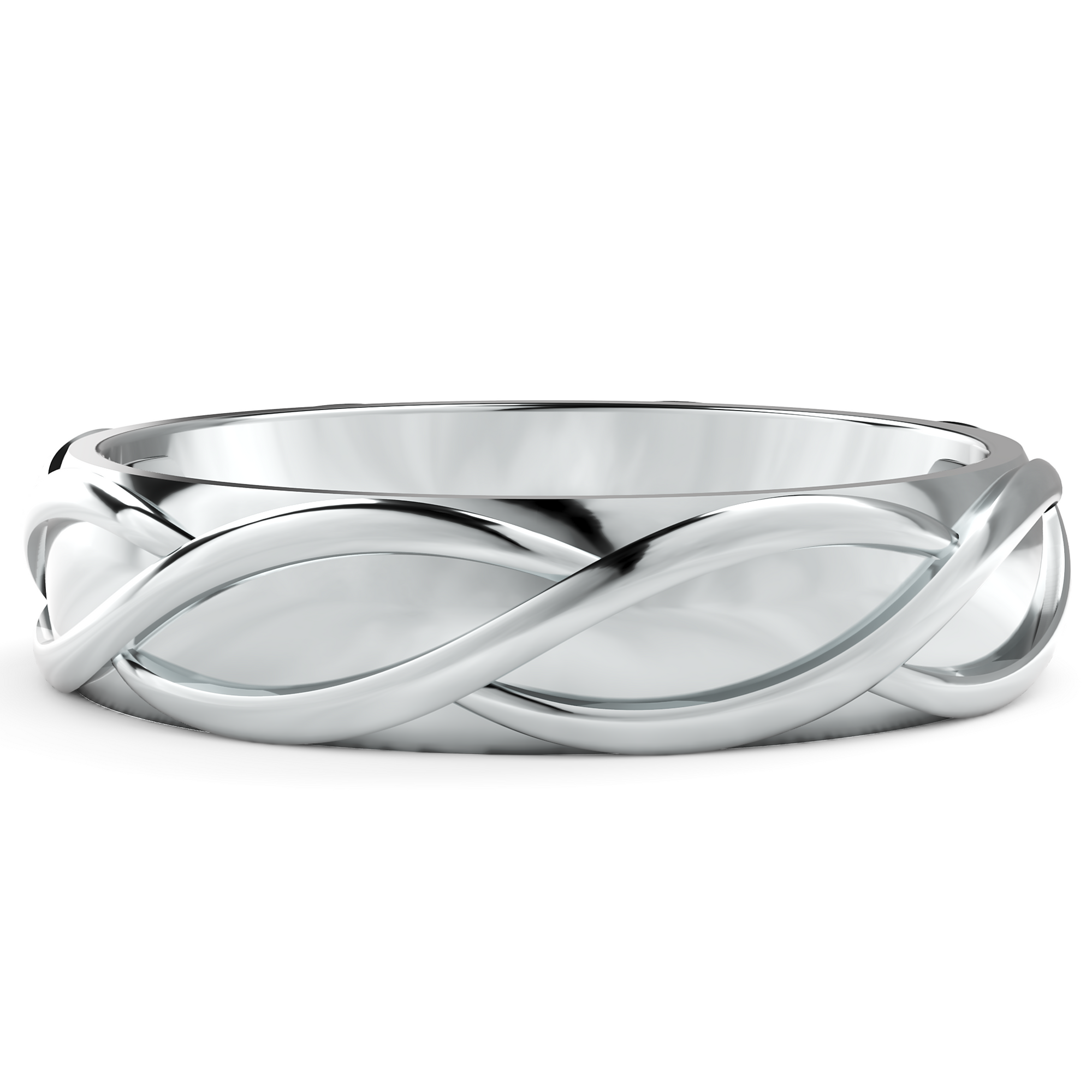 Verighetă Castelo din Aur 14k Spiral pentru Femei din 14k Aur Alb - Castelo.ro