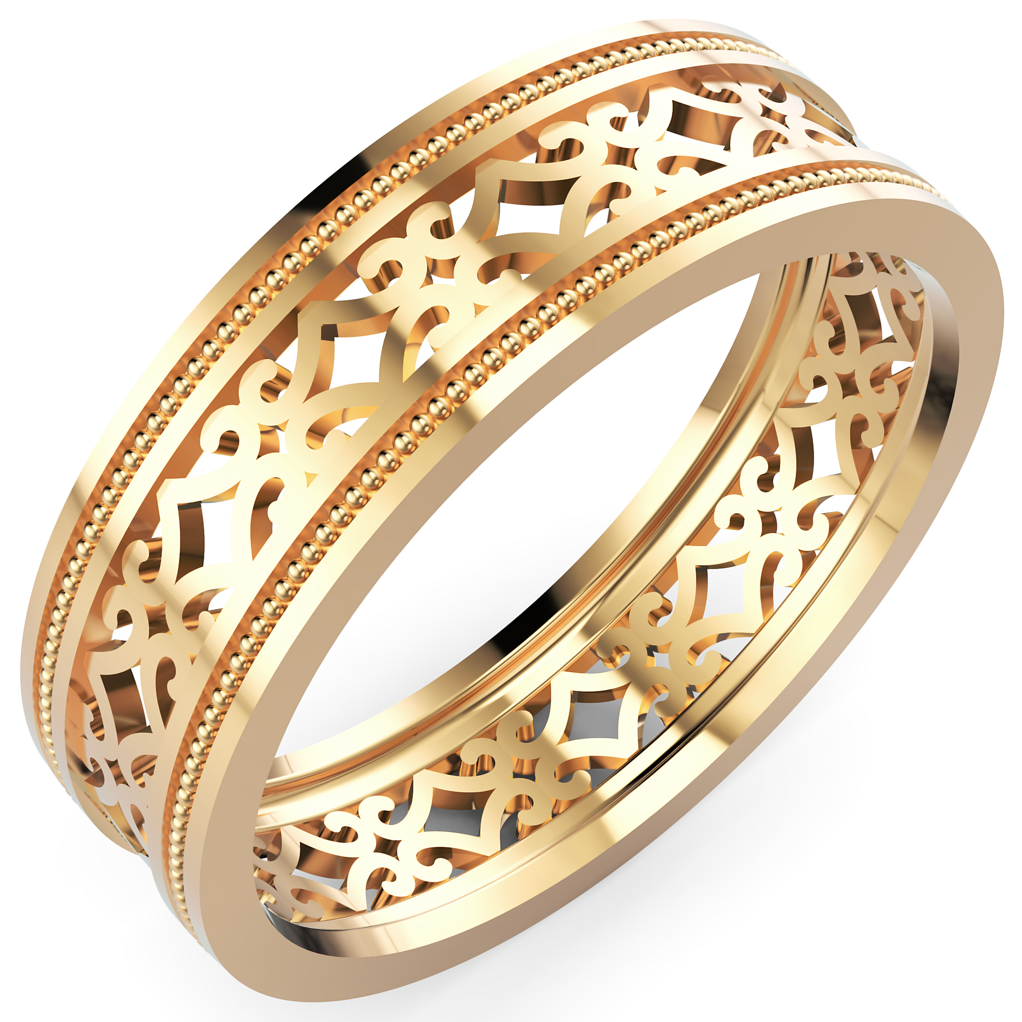 Verighetă Castelo din Aur 14k Royal Milgrain pentru Femei din 14k Aur Galben - Castelo.ro