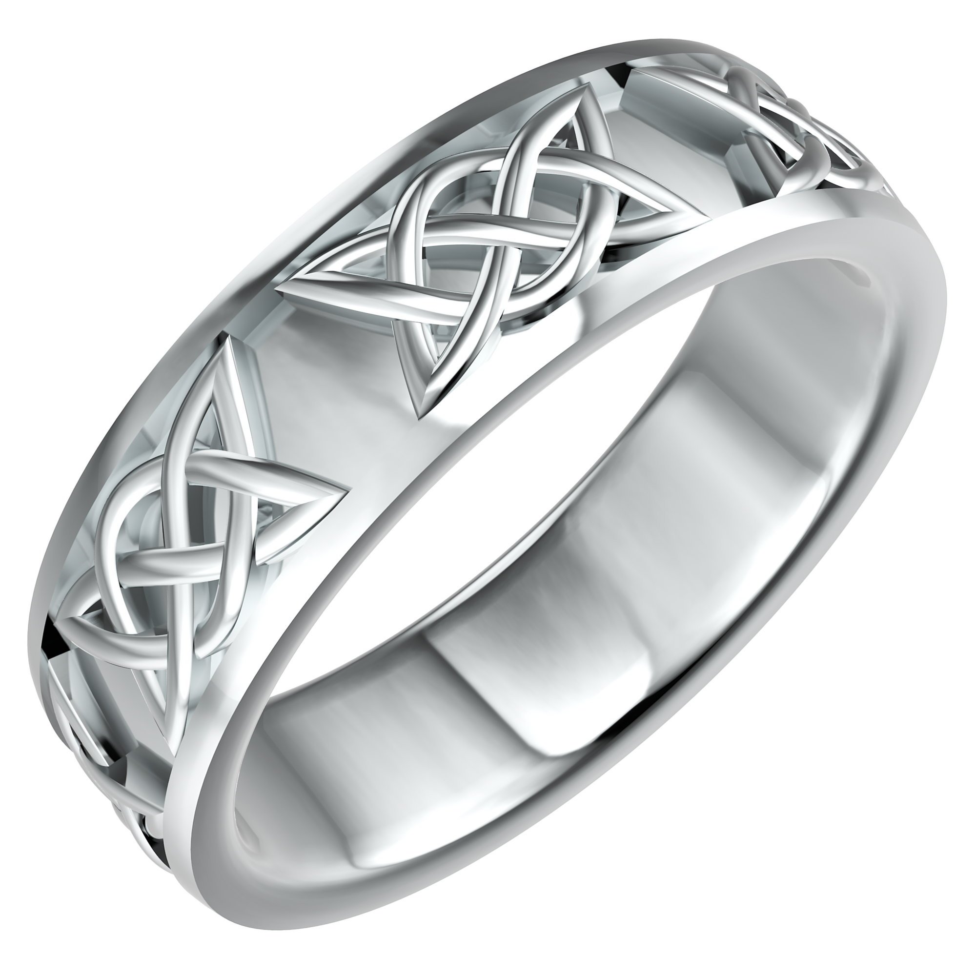 Verighetă Castelo din Aur 14k Timeless Tie pentru Bărbați din 14k Aur Alb - Castelo.ro