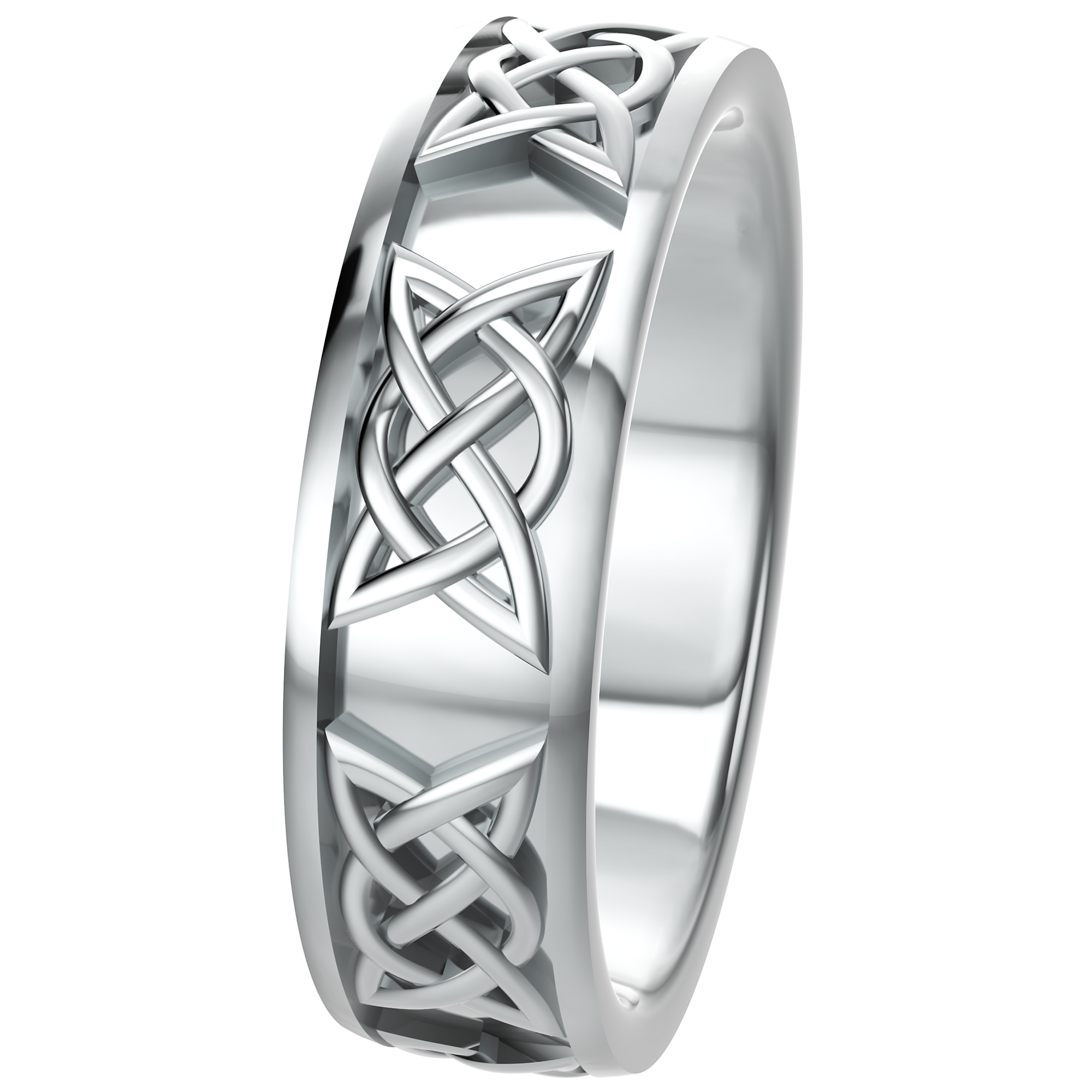 Verighetă Castelo din Aur 14k Timeless Tie pentru Bărbați din 14k Aur Alb - Castelo.ro