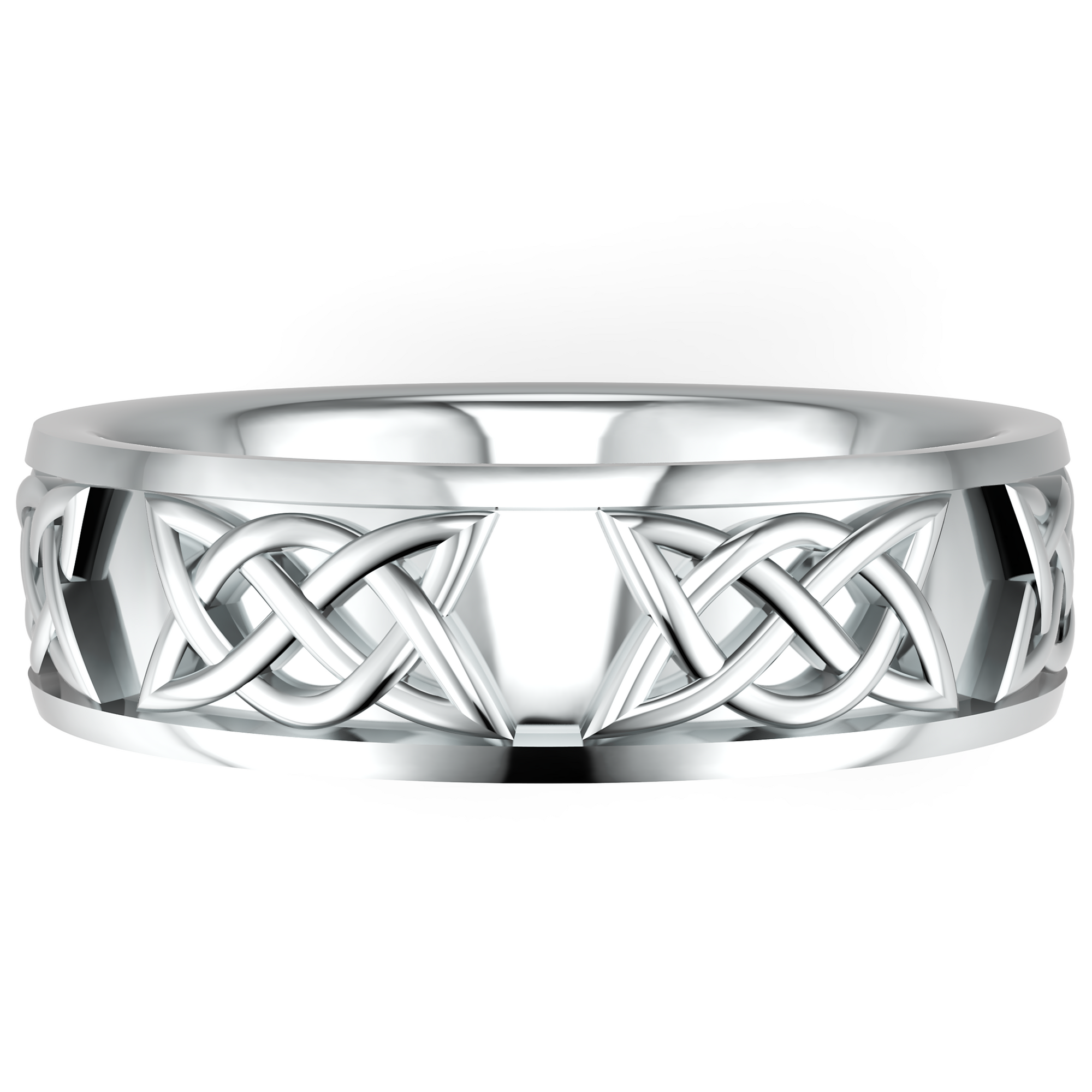 Verighetă Castelo din Aur 14k Timeless Tie pentru Bărbați din 14k Aur Alb - Castelo.ro