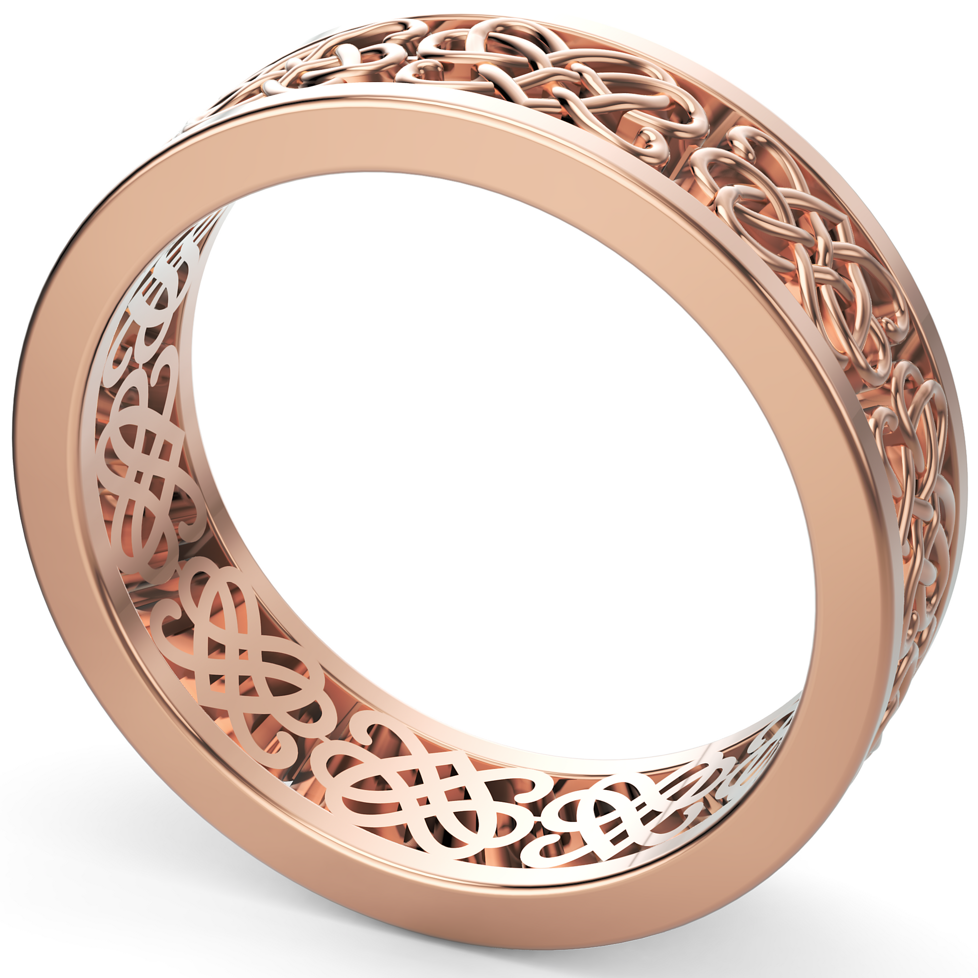 Verighetă Castelo din Aur 14k Heart Knot pentru Bărbați din 14k Aur Roz - Castelo.ro
