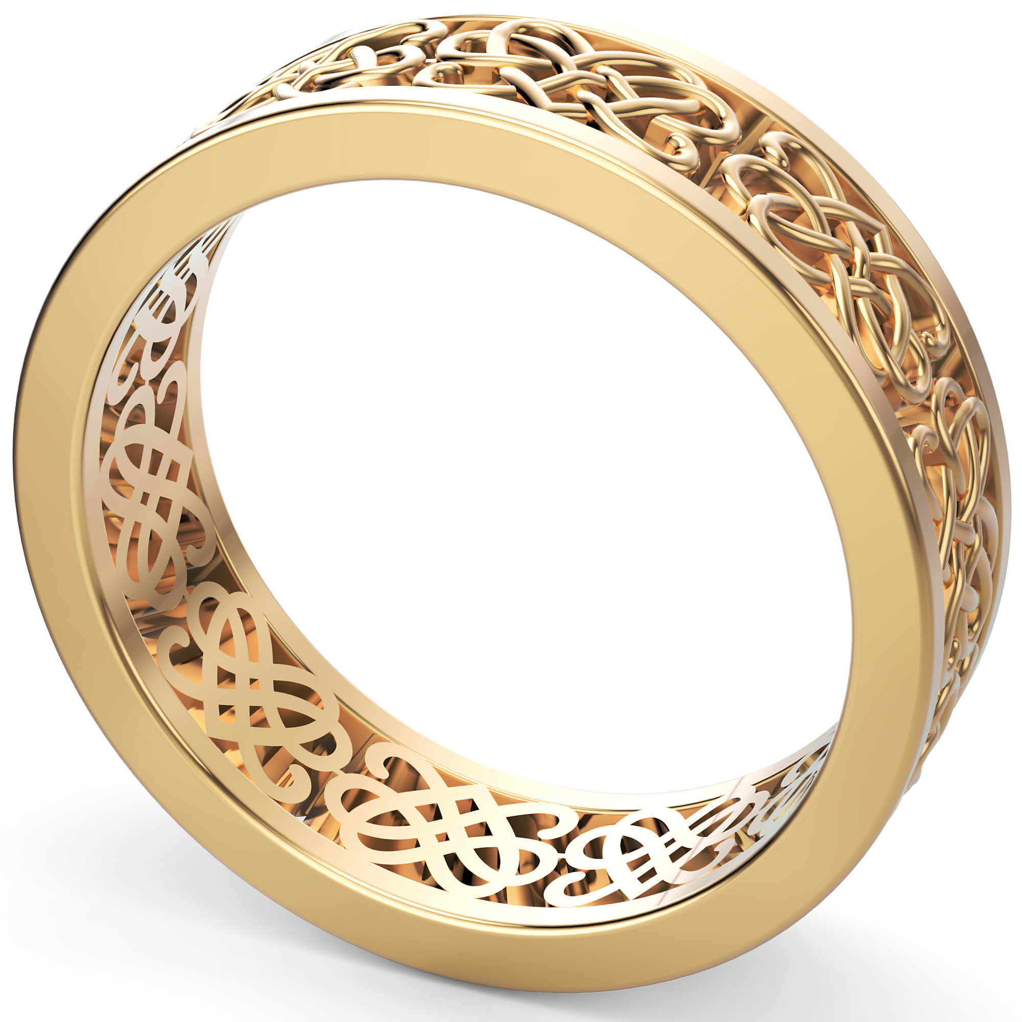 Verighetă Castelo din Aur 14k Heart Knot pentru Bărbați din 14k Aur Galben - Castelo.ro