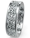Verighetă Castelo din Aur 14k Heart Knot pentru Femei din 14k Aur Alb - Castelo.ro