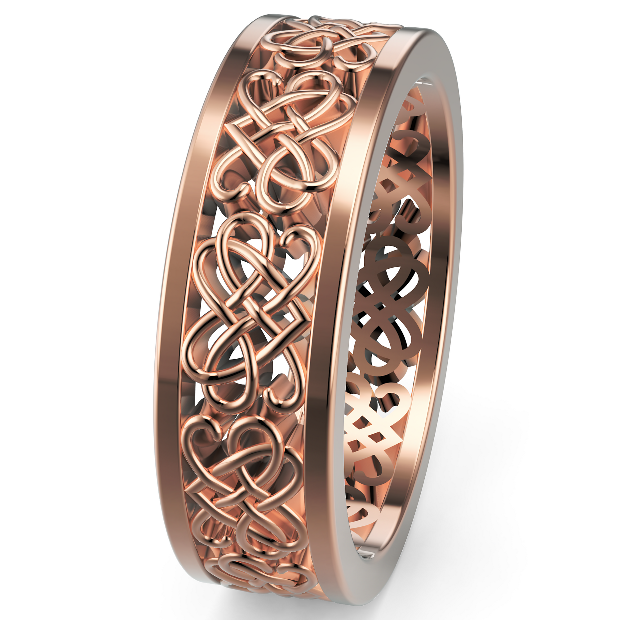 Verighetă Castelo din Aur 14k Heart Knot pentru Bărbați din 14k Aur Roz - Castelo.ro