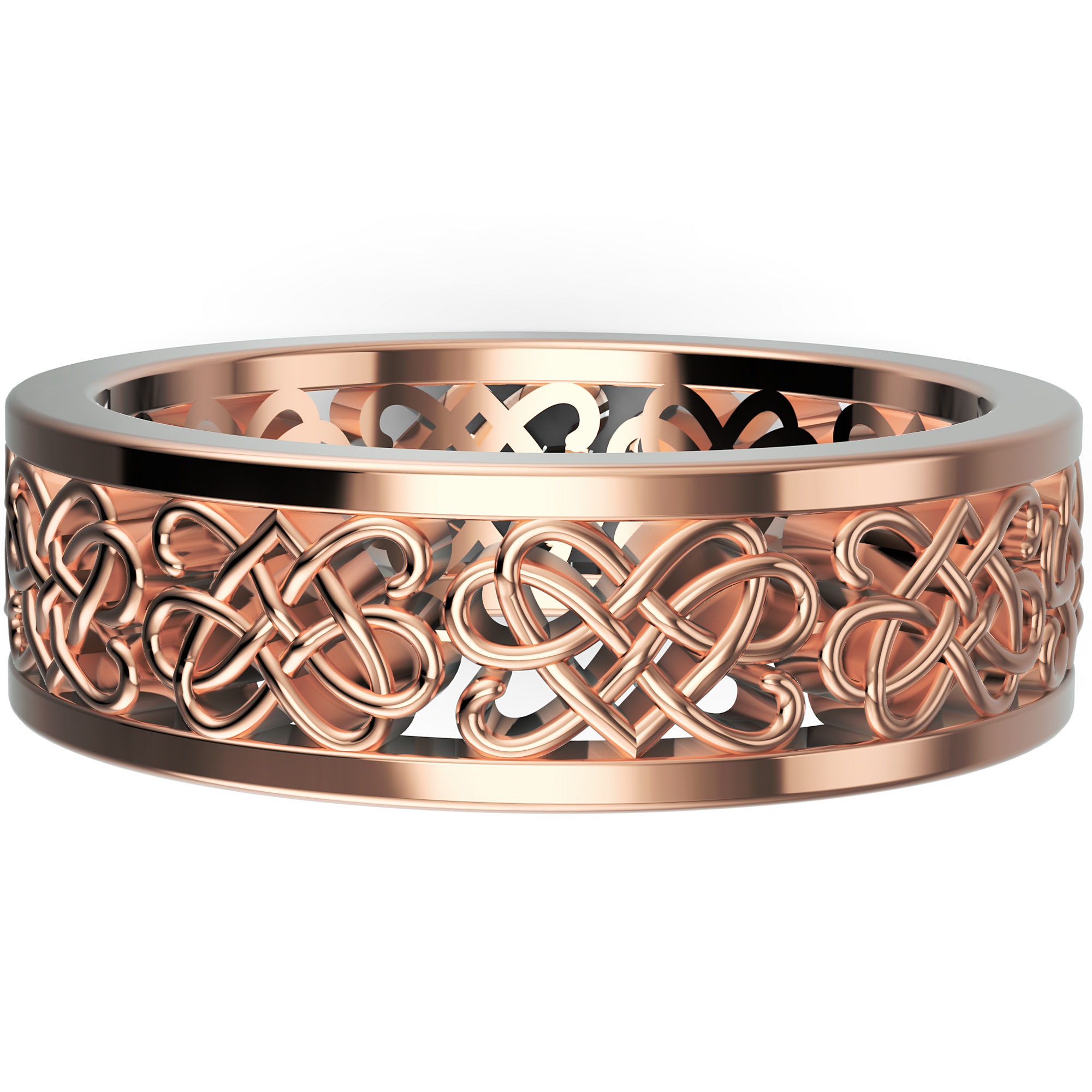 Verighetă Castelo din Aur 14k Heart Knot pentru Bărbați din 14k Aur Roz - Castelo.ro
