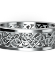 Verighetă Castelo din Aur 14k Heart Knot pentru Femei din 14k Aur Alb - Castelo.ro