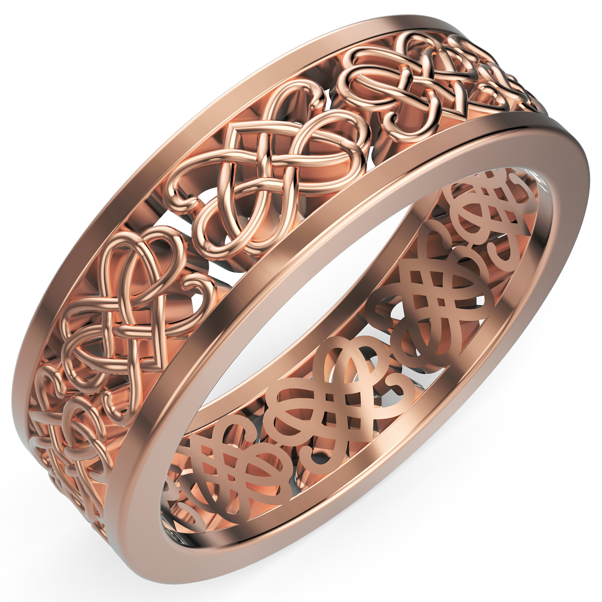 Verighetă Castelo din Aur 14k Heart Knot pentru Bărbați din 14k Aur Roz - Castelo.ro