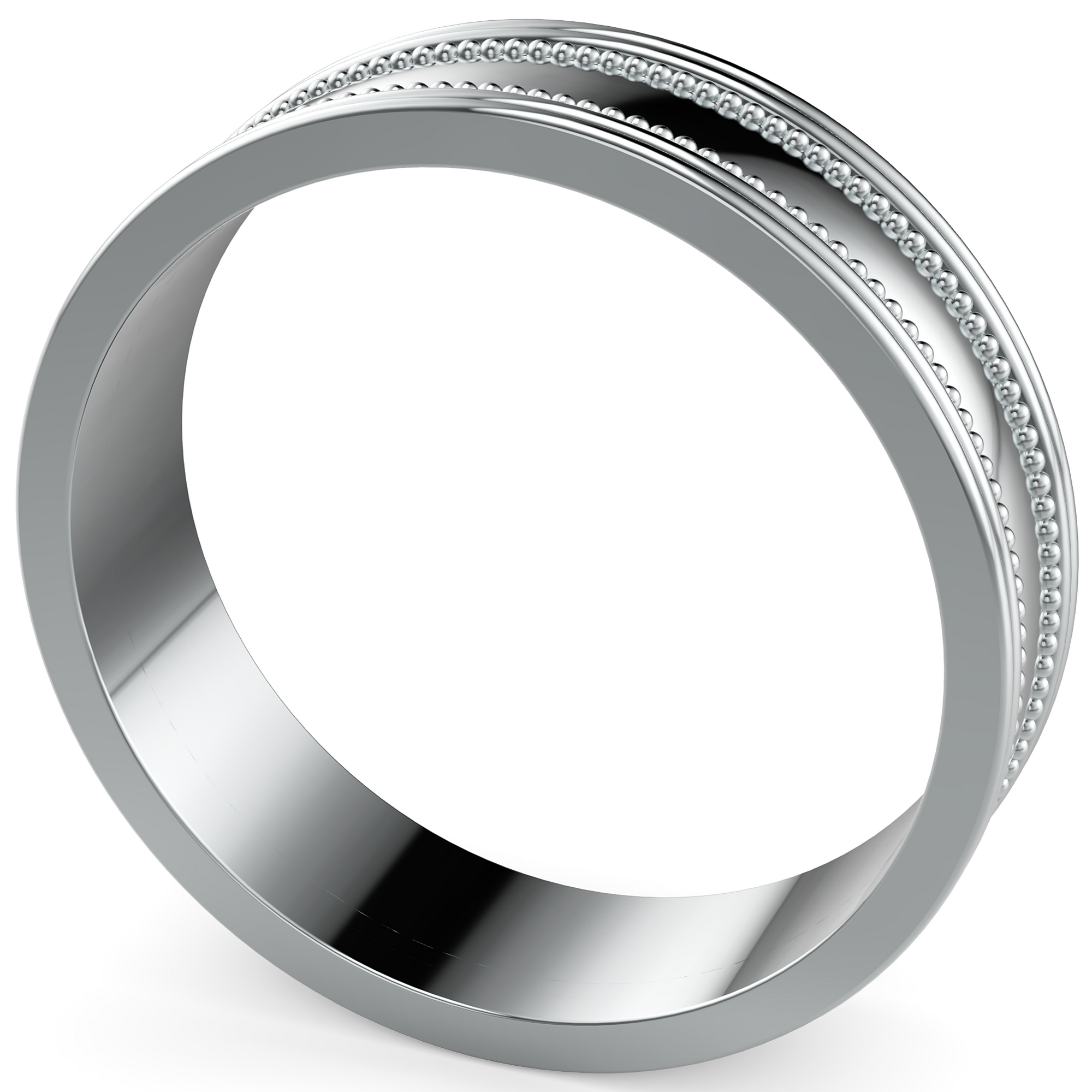 Verighetă Castelo Milgrain Deluxe pentru Bărbați din Platina - Castelo.ro
