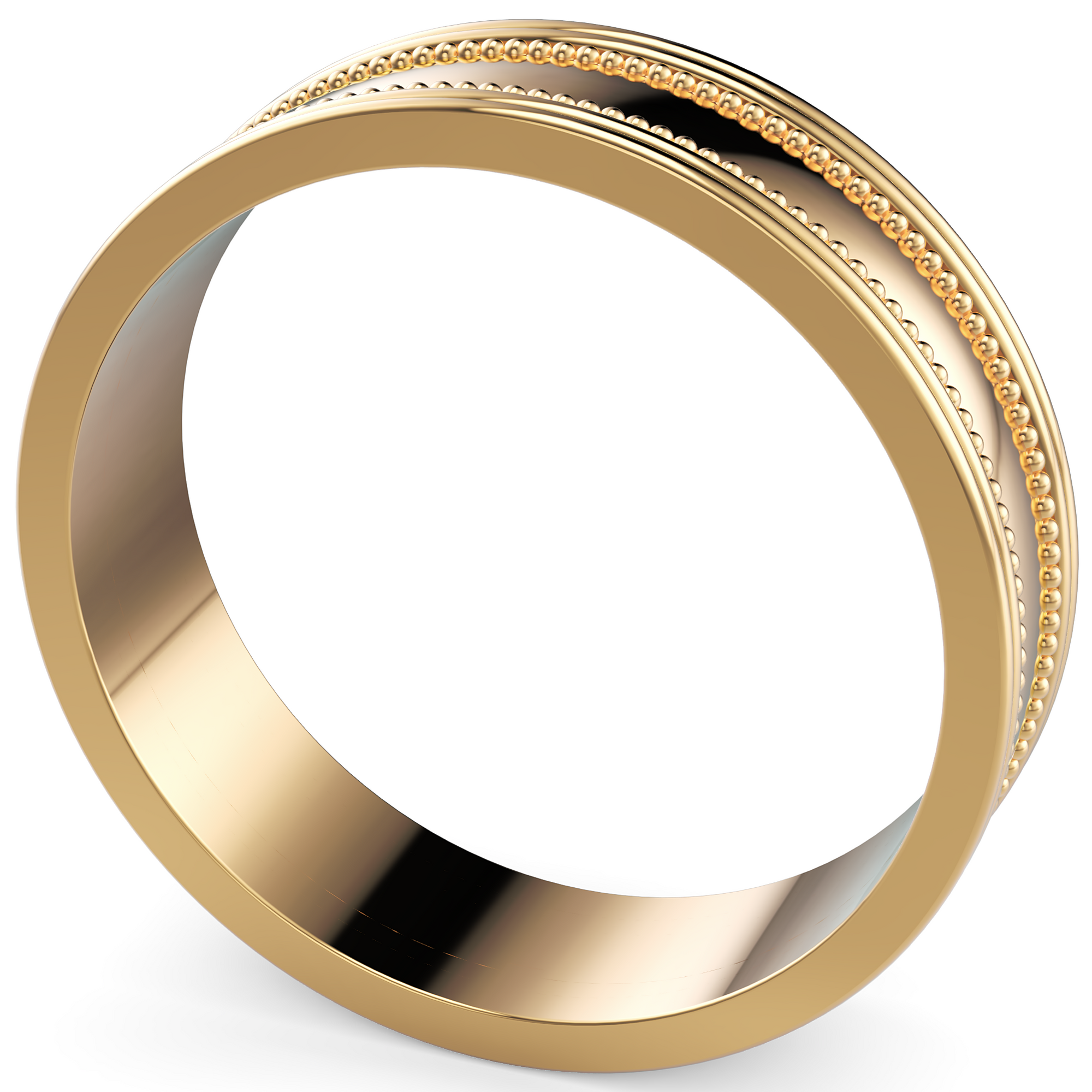 Verighetă Castelo din Aur 14k Milgrain Deluxe pentru Bărbați din 14k Aur Galben - Castelo.ro