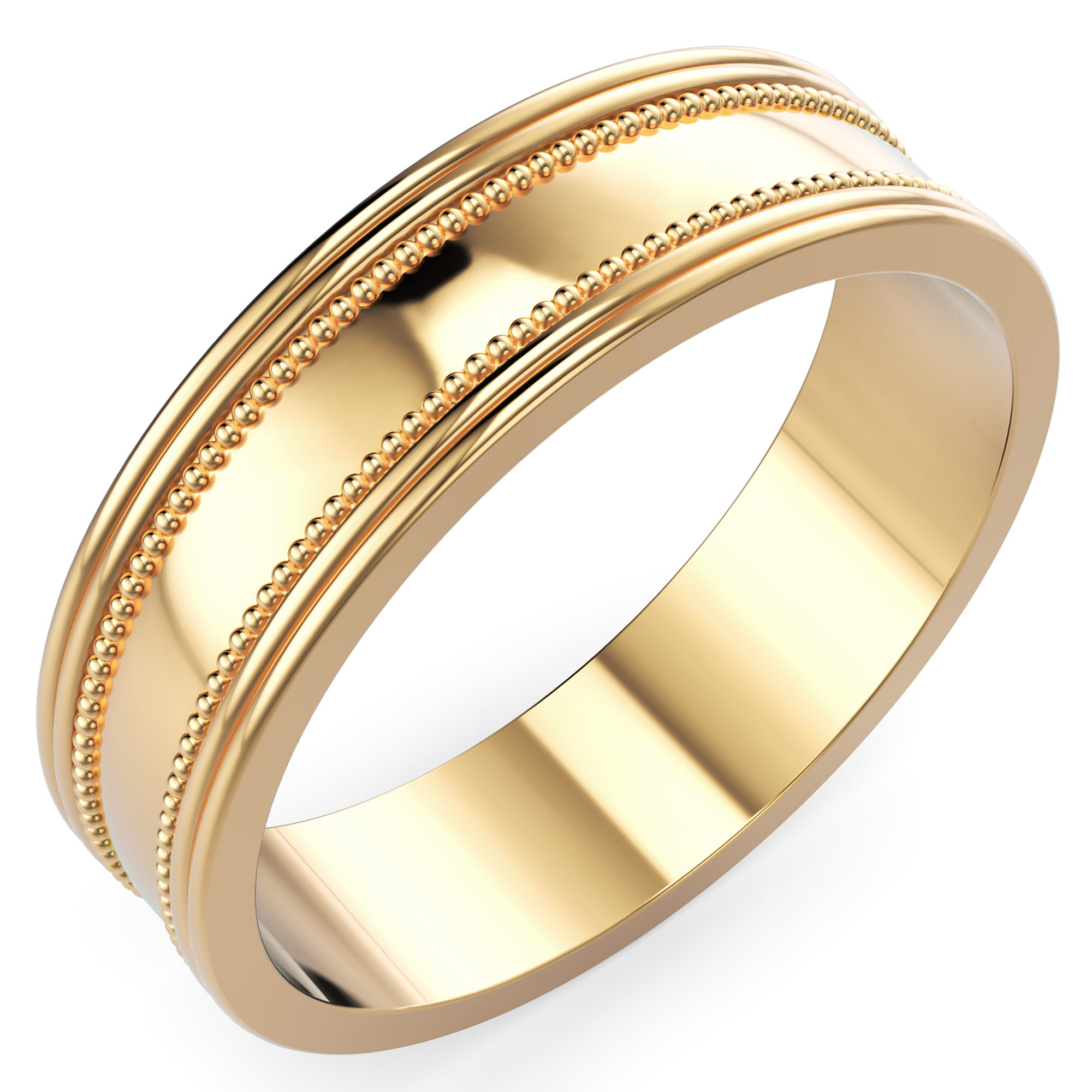 Verighetă Castelo din Aur 14k Milgrain Deluxe pentru Bărbați din 14k Aur Galben - Castelo.ro