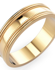 Verighetă Castelo din Aur 14k Milgrain Deluxe pentru Bărbați din 14k Aur Galben - Castelo.ro