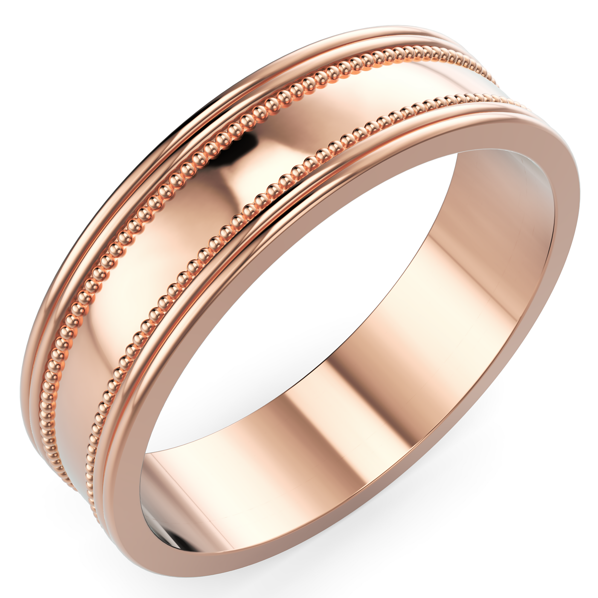 Verighetă Castelo din Aur 14k Milgrain Deluxe pentru Femei din 14k Aur Roz - Castelo.ro