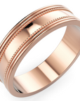 Verighetă Castelo din Aur 14k Milgrain Deluxe pentru Femei din 14k Aur Roz - Castelo.ro