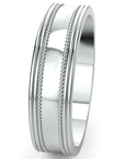 Verighetă Castelo Milgrain Deluxe pentru Femei din Platina - Castelo.ro