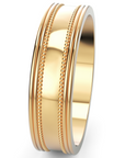 Verighetă Castelo din Aur 14k Milgrain Deluxe pentru Bărbați din 14k Aur Galben - Castelo.ro