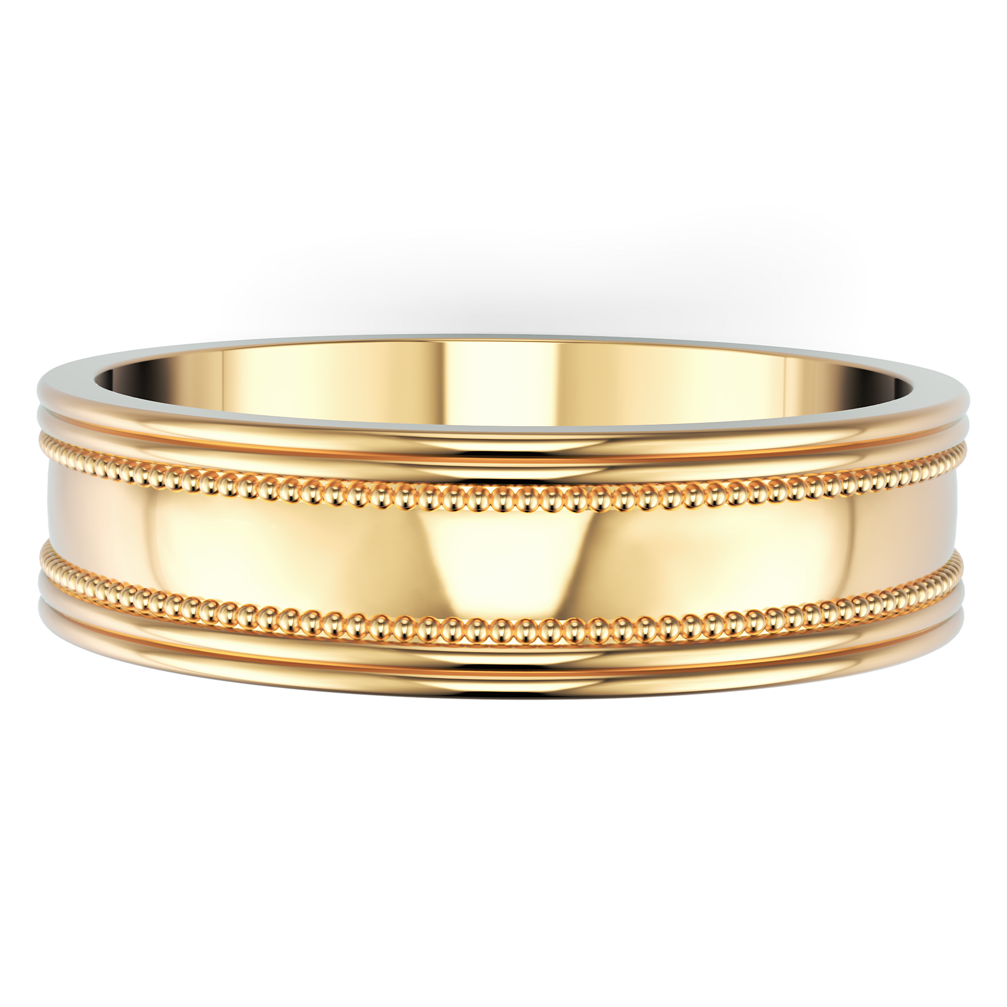 Verighetă Castelo din Aur 14k Milgrain Deluxe pentru Bărbați din 14k Aur Galben - Castelo.ro