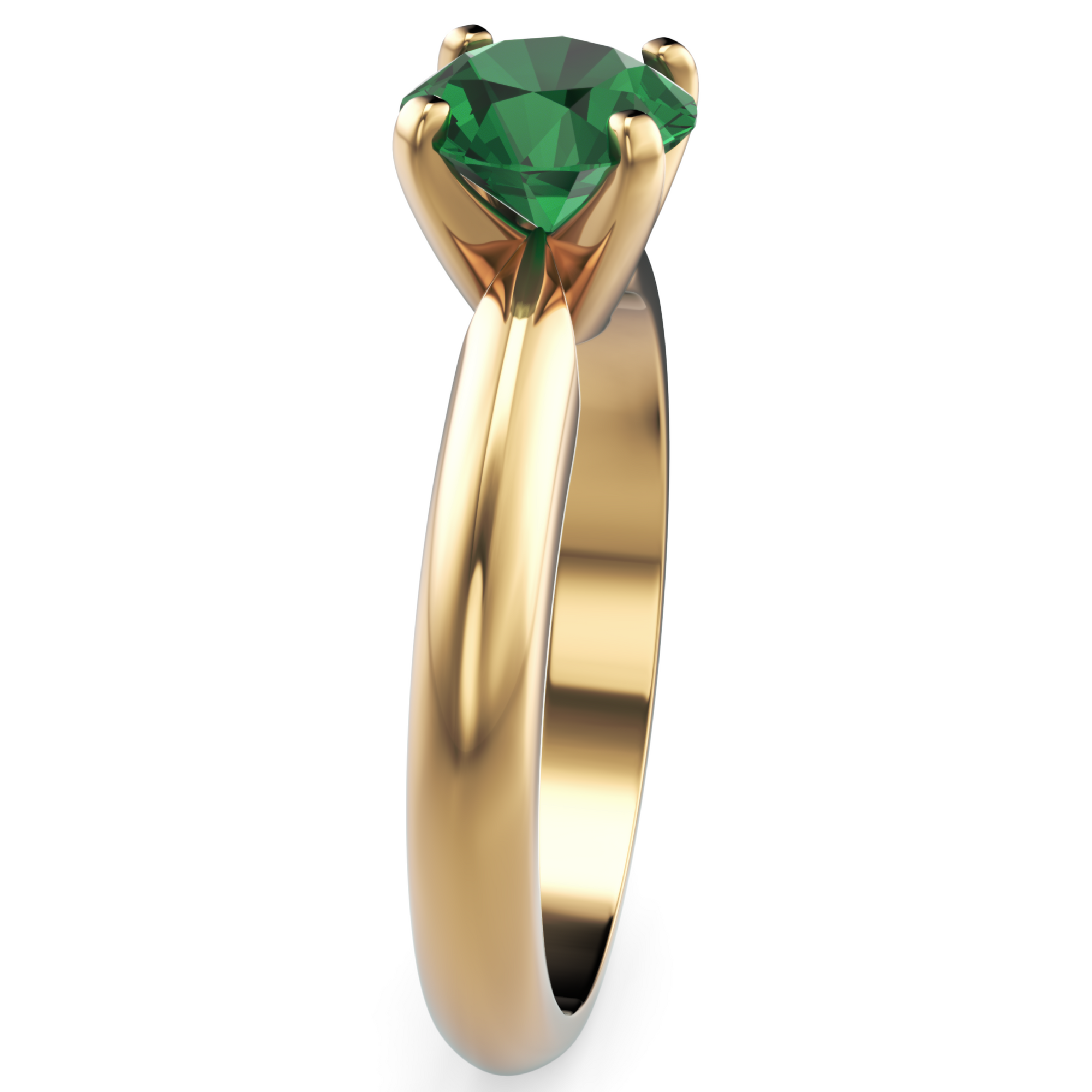 Inel de Logodnă Solitaire Heritage din Aur 18k cu Smarald Creat în Laborator de 1 ct din 18k Aur Galben - Castelo.ro