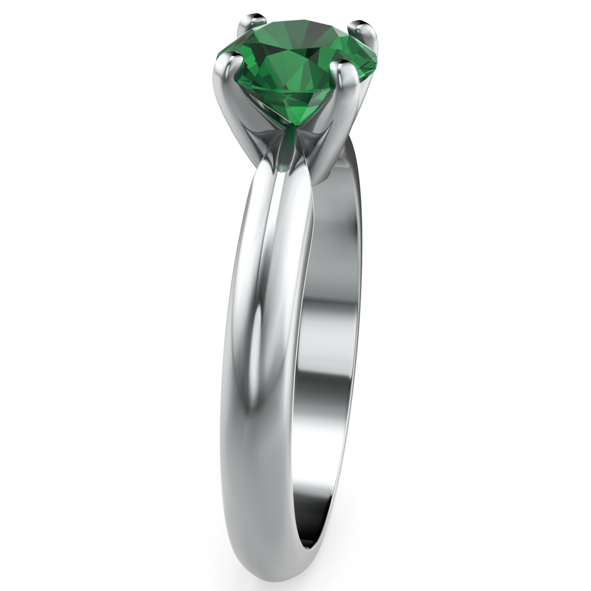 Inel de Logodnă Solitaire Heritage din Aur 18k cu Smarald Creat în Laborator de 1 ct din Platina - Castelo.ro