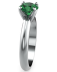Inel de Logodnă Solitaire Heritage din Aur 18k cu Smarald Creat în Laborator de 1 ct din Platina - Castelo.ro