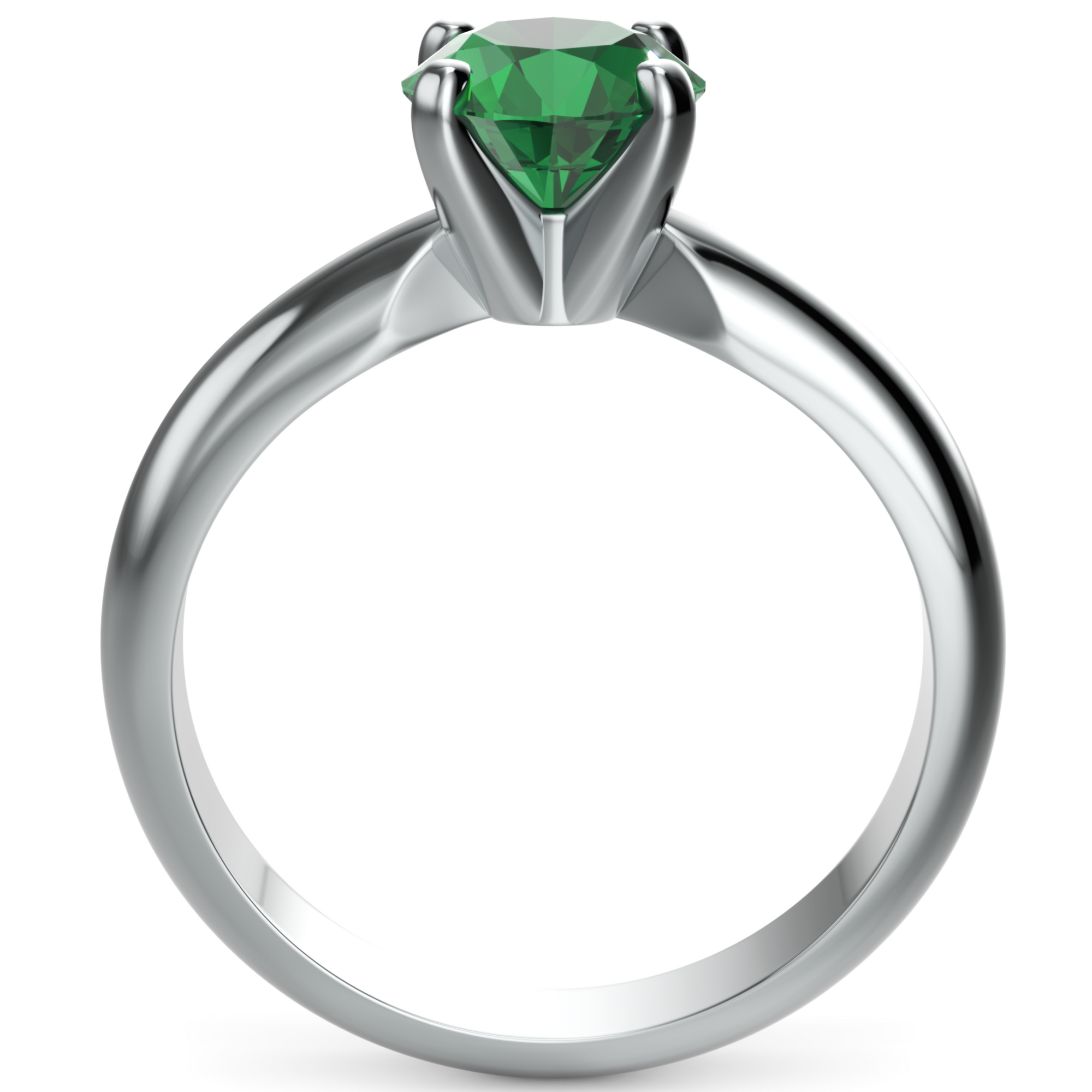 Inel de Logodnă Solitaire Heritage din Aur 18k cu Smarald Creat în Laborator de 1 ct din Platina - Castelo.ro