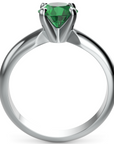 Inel de Logodnă Solitaire Heritage din Aur 18k cu Smarald Creat în Laborator de 1 ct din Platina - Castelo.ro