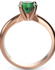 Inel de Logodnă Solitaire Heritage din Aur 18k cu Smarald Creat în Laborator de 1 ct din 18k Aur Roz - Castelo.ro