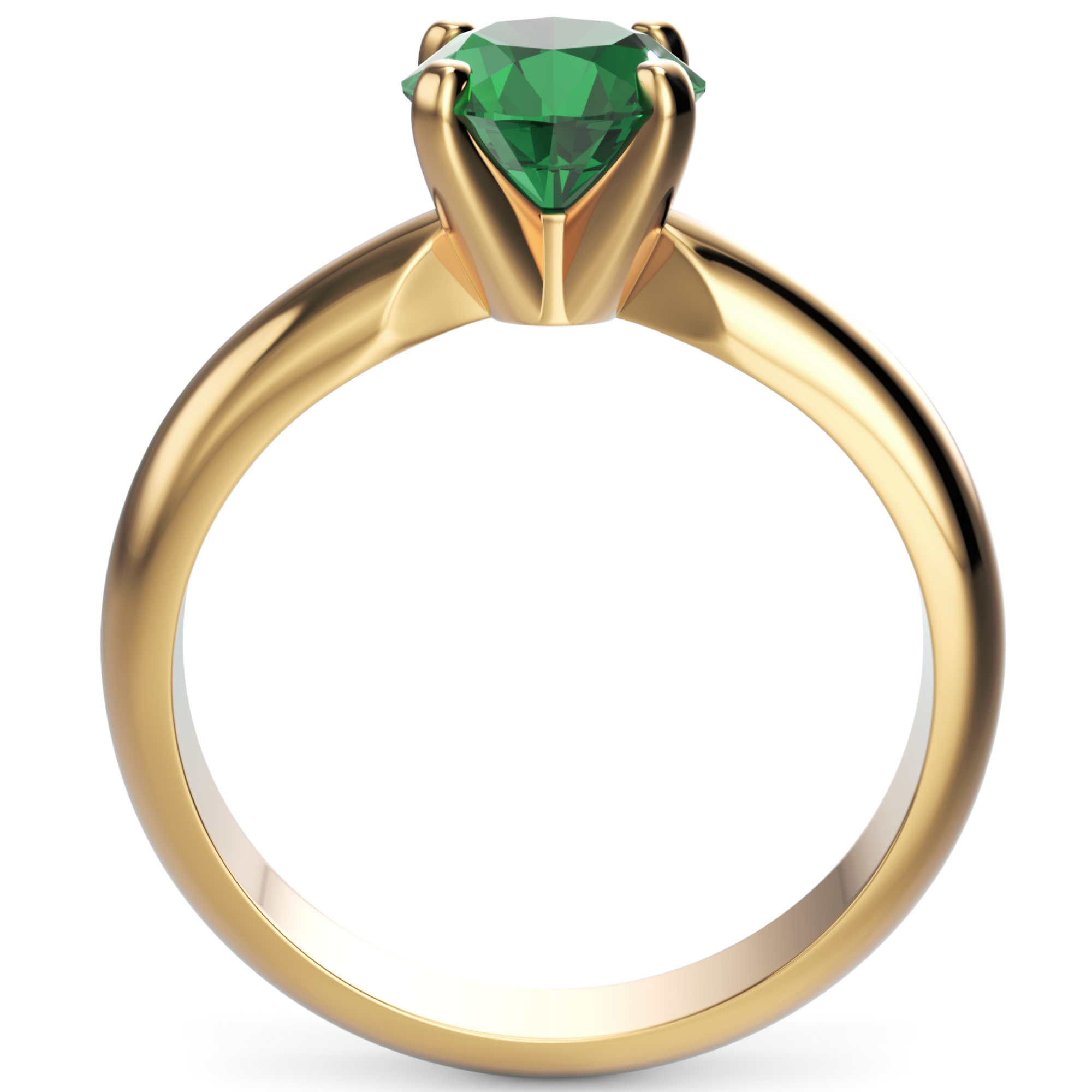 Inel de Logodnă Solitaire Heritage din Aur 18k cu Smarald Creat în Laborator de 1 ct din 18k Aur Galben - Castelo.ro