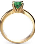 Inel de Logodnă Solitaire Heritage din Aur 18k cu Smarald Creat în Laborator de 1 ct din 18k Aur Galben - Castelo.ro