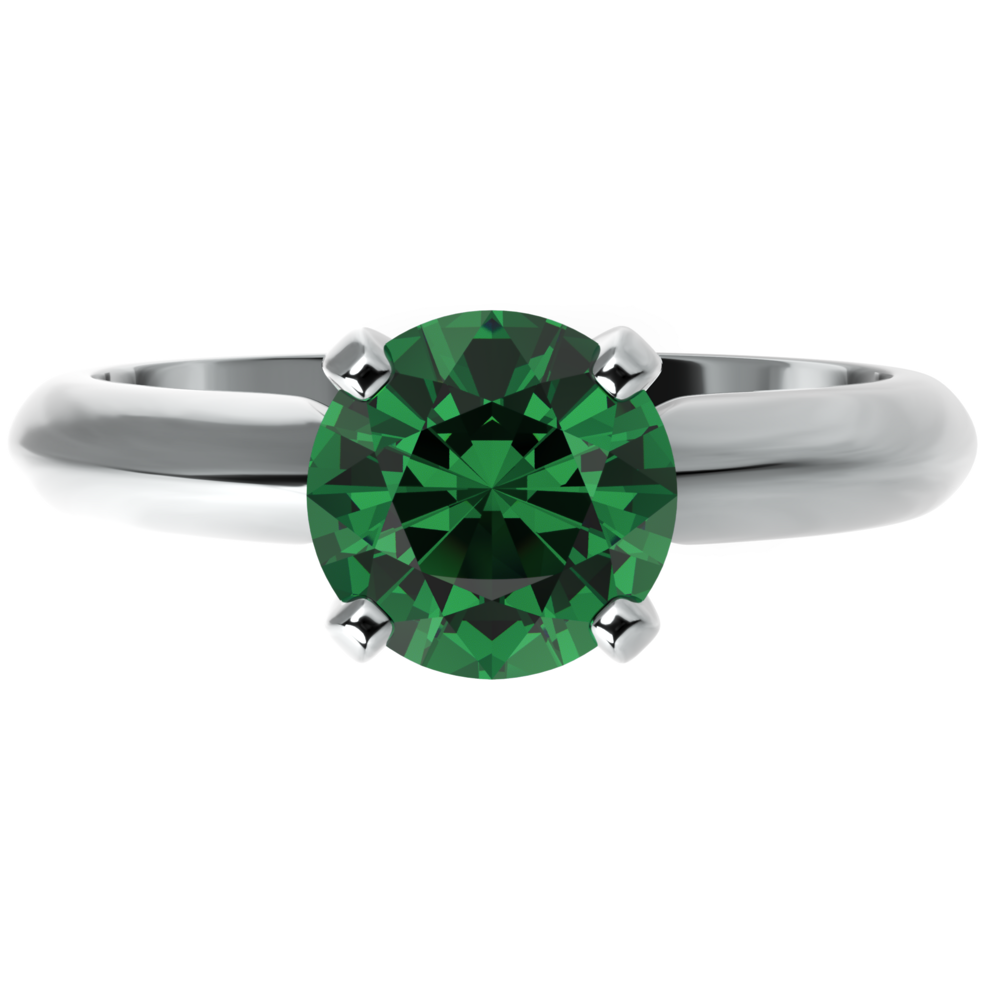 Inel de Logodnă Solitaire Heritage din Aur 18k cu Smarald Creat în Laborator de 1 ct din Platina - Castelo.ro
