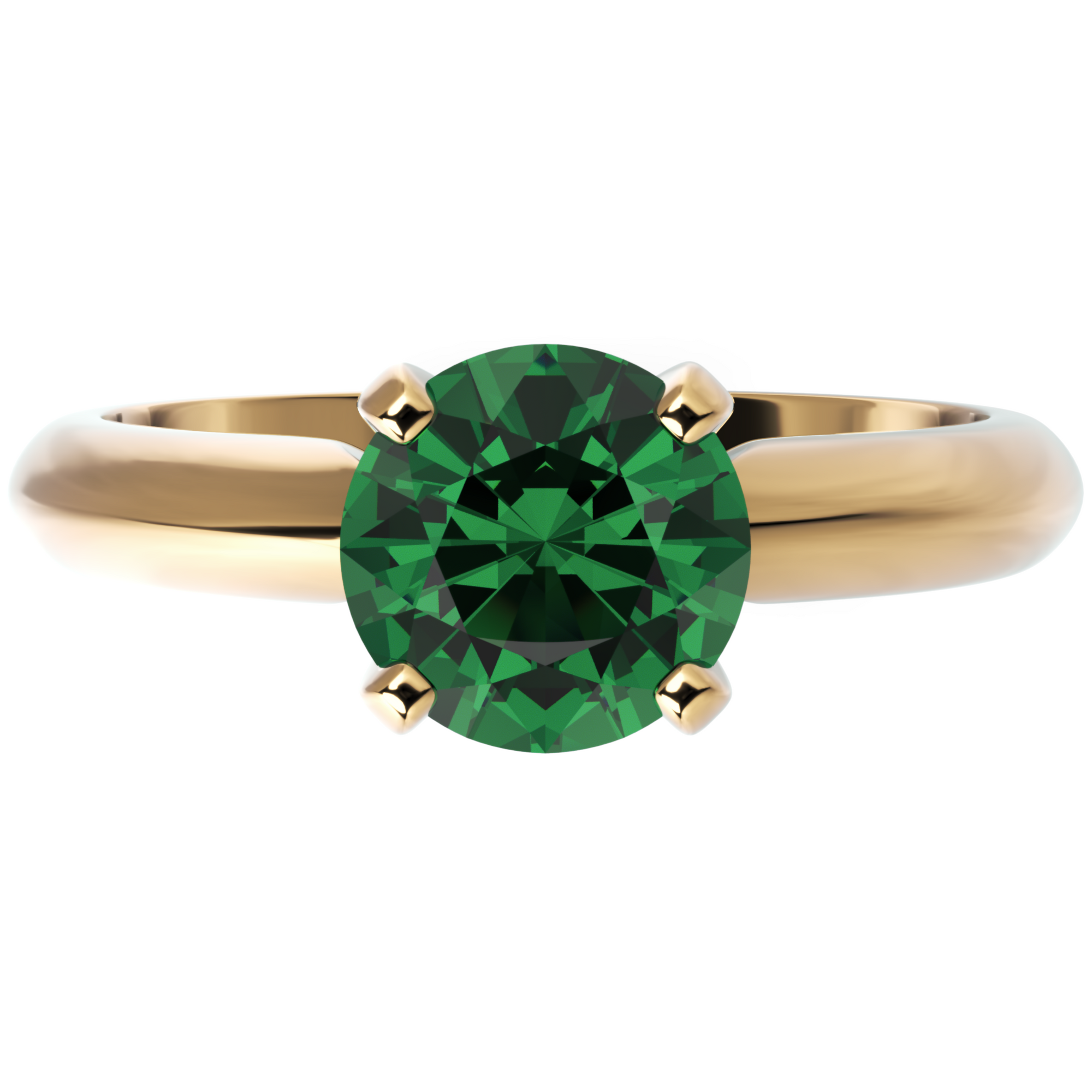 Inel de Logodnă Solitaire Heritage din Aur 18k cu Smarald Creat în Laborator de 1 ct din 18k Aur Galben - Castelo.ro