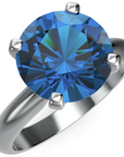Inel de Logodnă Solitaire Heritage din Aur 18k cu Safir Creat în Laborator de 3 ct din Platina - Castelo.ro