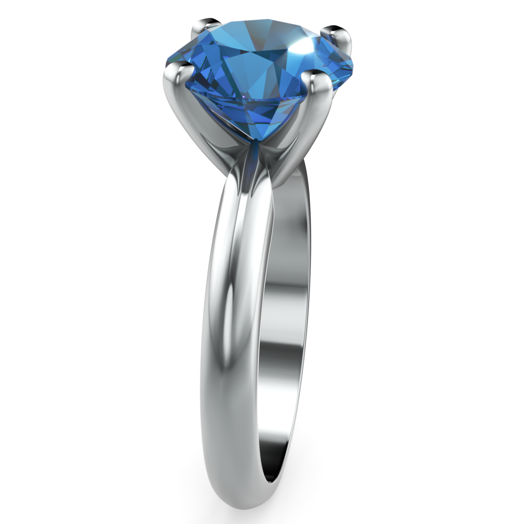 Inel de Logodnă Solitaire Heritage din Aur 18k cu Safir Creat în Laborator de 3 ct din Platina - Castelo.ro