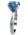 Inel de Logodnă Solitaire Heritage din Aur 18k cu Safir Creat în Laborator de 3 ct din Platina - Castelo.ro