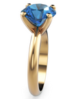 Inel de Logodnă Solitaire Heritage din Aur 18k cu Safir Creat în Laborator de 3 ct din 18k Aur Galben - Castelo.ro