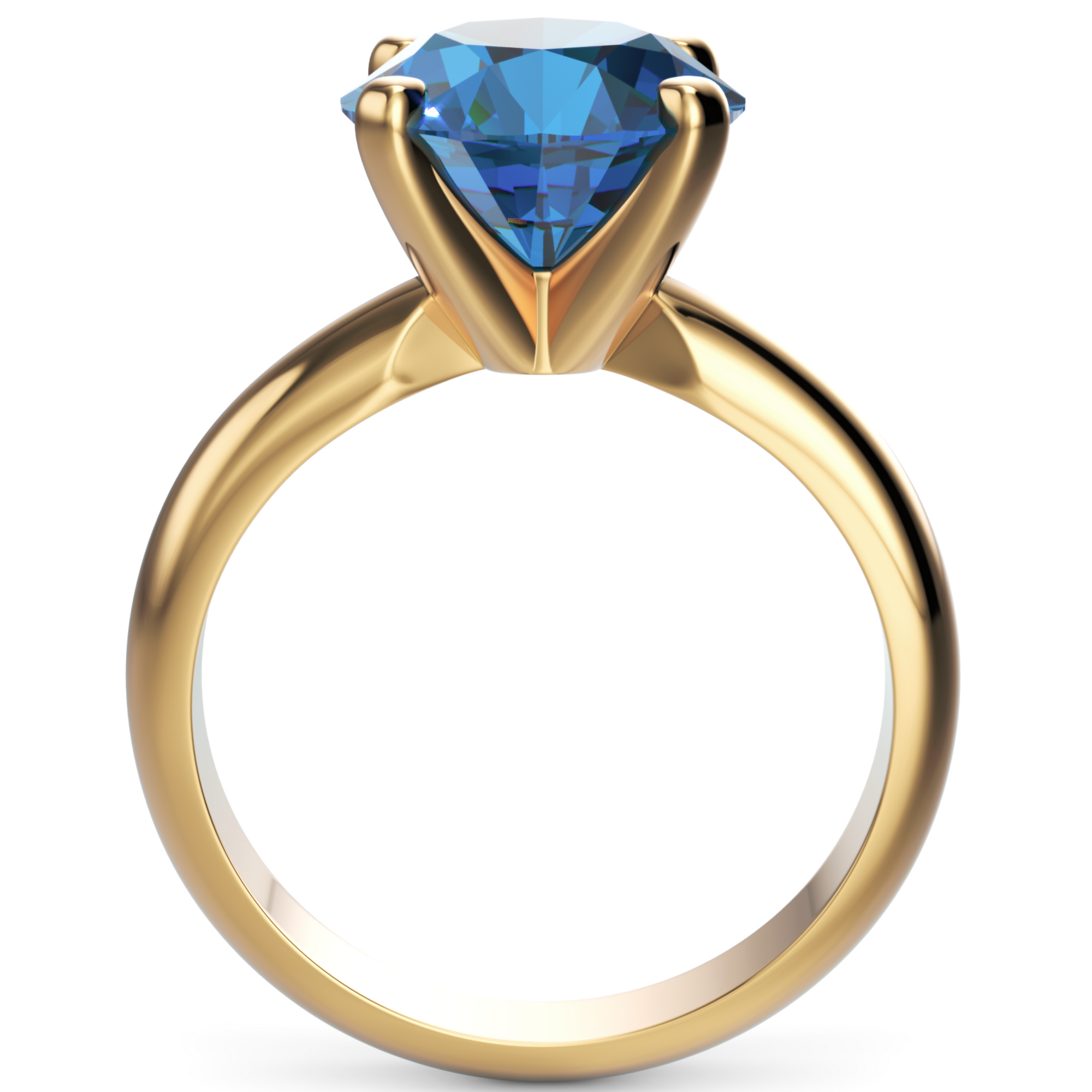Inel de Logodnă Solitaire Heritage din Aur 18k cu Safir Creat în Laborator de 3 ct din 18k Aur Galben - Castelo.ro